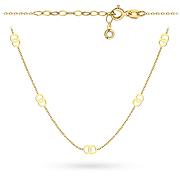 Naszyjnik złoty splecione kółka FUG3-N00676-585