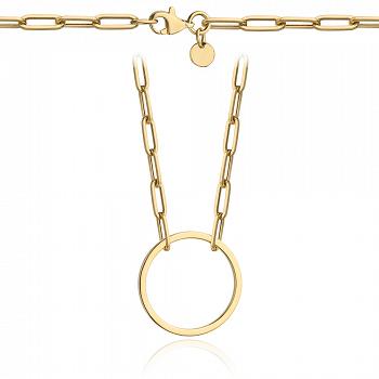 Naszyjnik złote ogniwa i kółko FUG3-17-N00409-2