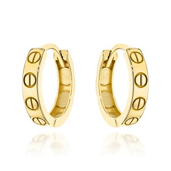 Kolczyki złote kółka zdobione FUG7-40-K01670-2