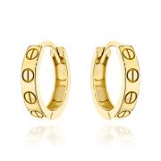 Kolczyki złote kółka zdobione FUG7-40-K01670-2