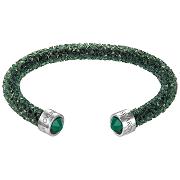 Bransoletka SWAROVSKI • Crystaldust Cuff, Green 5250690 