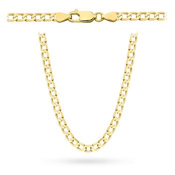 Złoty łańcuszek Pancerka gładka 55 cm FUGLA35J