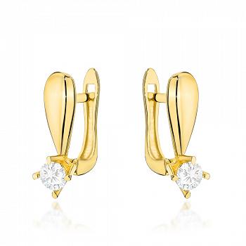 Kolczyki złote z cyrkoniami FUG7-34-K01521-2