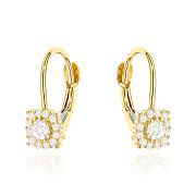 Kolczyki złote z cyrkoniami na angielskim zapięciu FUG7-17-K01643-2