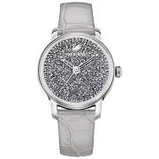 Zegarek Swarovski • Crystalline Hours Quartz Watch, Leather strap, Gray, Silver tone 5376074