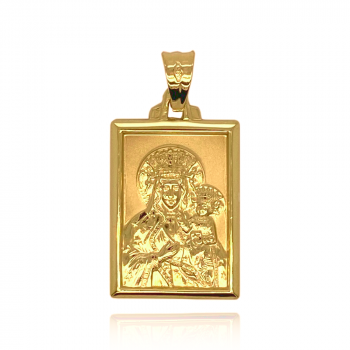 Medalik z żółtego złota Matka Boska Częstochowska FUG5-9-M00058-2
