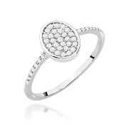 Pierścionek zaręczynowy z białego złota z brylantami 0.21ct