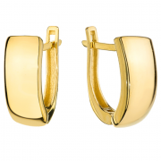 Kolczyki złote gładkie prostokąty na angielskim zapięciu FUG7-21-K00659-2