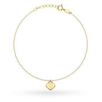 Bransoletka złota z wiszącym serduszkiem FUG2-B00982-585