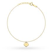 Bransoletka złota z wiszącym serduszkiem FUG2-B00982-585