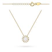 Naszyjnik złoty kółko z cyrkoniami FUG3-17-N00625-2