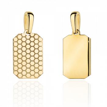 Zawieszka złota blaszka dwustronna duża FUG6-25-Z000378-2