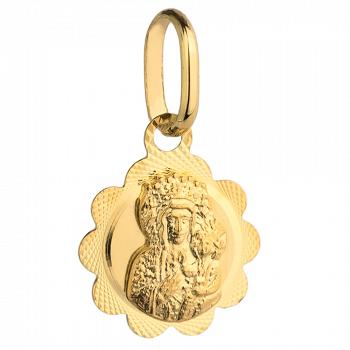 Medalik z żółtego złota Matka Boska Częstochowska FUG5-15-M/0833-2
