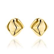 Kolczyki złote gładkie kwadraty FUG7-17-K01648-2