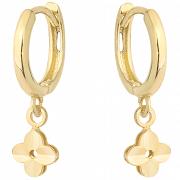 Kolczyki złote koniczynka na kółku FUG7-17-K00888-2