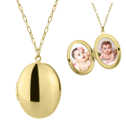 Naszyjnik stal szlachetna złoty sekretnik puzderko z dedykacją WA798G