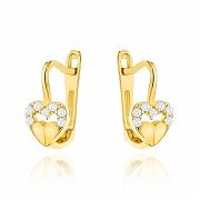 Kolczyki złote serduszka z cyrkoniami FUG7-34-K01533-2