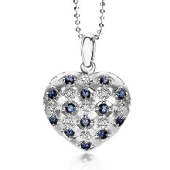Zawieszka diamentami i szafirami 0907sw 