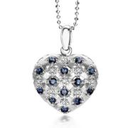 Zawieszka diamentami i szafirami 0907sw 
