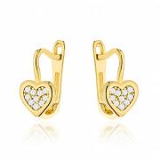 Kolczyki złote serduszka z cyrkoniami FUG7-34-K01532-2