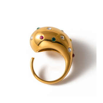 Pierścionek złoty z kamieniami FUGJDR2308012CR