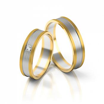 Obrączki ślubne złoto dwukolorowe 5mm próba 333 • XFS226