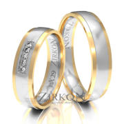 Obrączki ślubne złoto dwukolorowe 5mm próba 585 • X029
