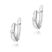 Kolczyki z białego złota z brylantami FKO-012-B585-B0.04