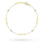 Bransoletka złota diamentowane kulki i ogniwa FUG2-25-B00960-2