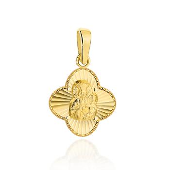 Medalik z żółtego złota Matka Boska Częstochowska FUG5-M00200-585