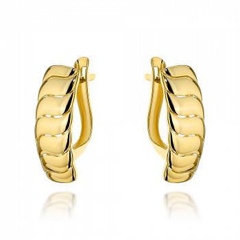 Kolczyki złote zdobione prostokąty FUG7-31-K01554-2