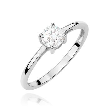 Pierścionek zaręczynowy z białego złota z diamentem laboratoryjnym 0.50ct