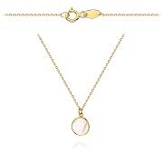 Naszyjnik złoty kółko z masą perłową FUG3-31-N00640-2