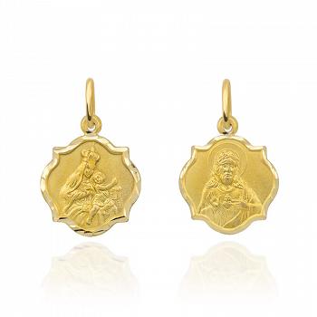 Medalik z żółtego złota szkaplerz mały FUG5-15-M00074-2