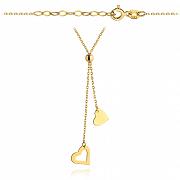 Naszyjnik złoty dwa serca FUG11-21-N00185-2