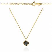 Naszyjnik złoty czarna koniczyna FUG3-4-CN00294-2
