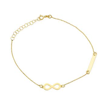 Bransoletka złota kólka w kole z blaszką FUG2-14-B00409-2