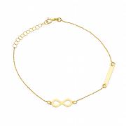 Bransoletka złota kólka w kole z blaszką FUG2-14-B00409-2