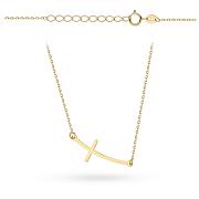 Naszyjnik złoty krzyżyk zaokrąglony FUG3-N00541-375