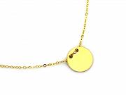 Naszyjnik złoty celebrytka koło grawer FUGNA948
