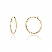 Kolczyki złote koła diamentowane FUG7-25-K01105-2