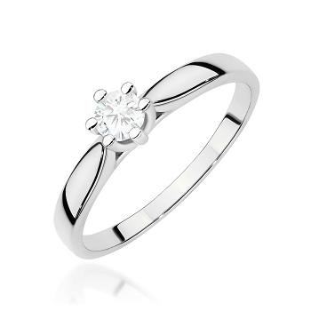 Pierścionek zaręczynowy z białego złota z diamentem laboratoryjnym 0.30ct