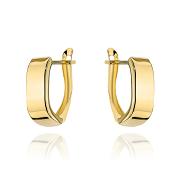 Kolczyki złote gładkie prostokąty na angielskim zapięciu FUG7-K01764-585