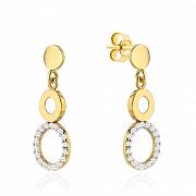 Kolczyki złote trzy kółka FUG7-21-K00381-2