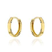 Kolczyki złote małe kółka z diamentowaniem FUG7-K01836-585