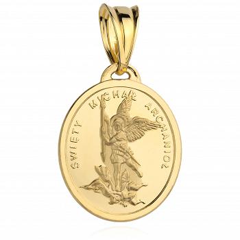 Medalik z żółtego złota Św. Michał Archanioł FUG4-9-M00066-2