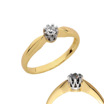 Pierścionek zaręczynowy z brylantem 015