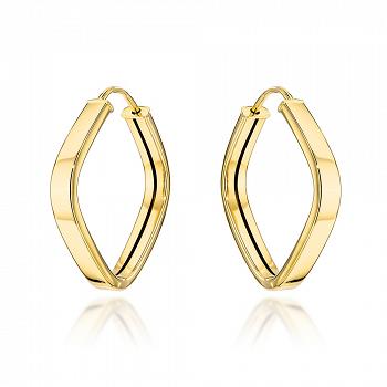 Kolczyki złote zaokrąglone romby FUG7-17-K01484-2