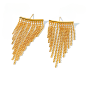 Kolczyki duże wiszące pozłacane FUGJDEW2403047