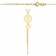Naszyjnik złoty ażurowy kwiat z łańcuszkami FUG3-4-N00400-2